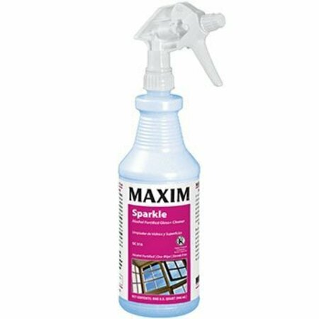 MIDLAB Inc. Maxim Sparkle Alcohol Glass Cleaner 1 Quart Clean Scent GC518, 12PK 051800-12